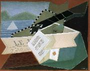 Juan Gris Guitar in front of the sea oil painting artist